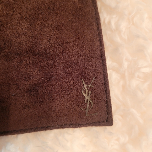 Yves Saint Laurent Brown Suede Clutch with Mirror - Picture 4 of 5
